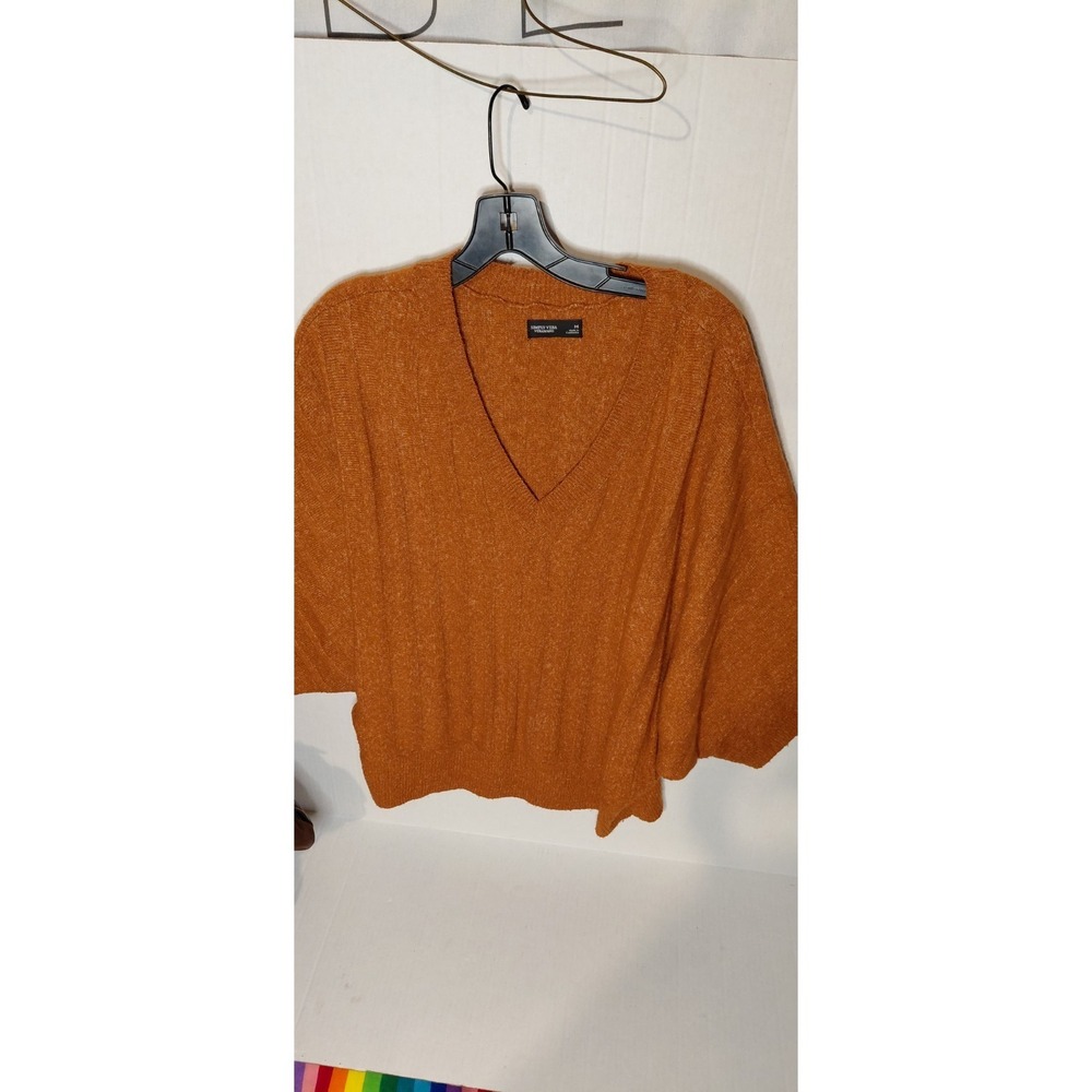 Autumncore oversize relaxed Sweater Simply Vera Vera Wang Burnt orange Sz M Boho